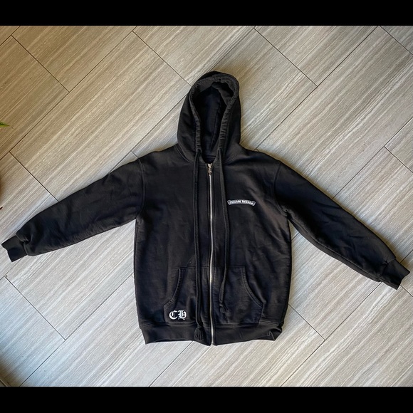Vintage Chrome Hearts thermal lined zip up hoodie - Picture 2 of 8